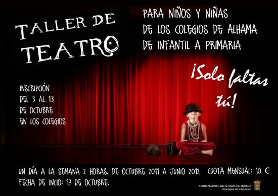 El Ayuntamiento programa talleres de teatro para los alumnos de los colegios y de cine para los de instituto