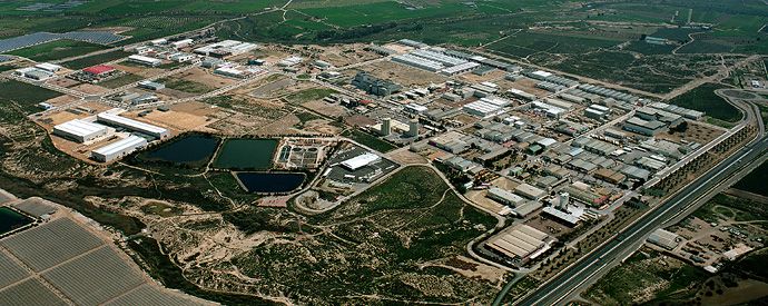 Vista aérea del Parque Industrial de Alhama. Imagen: Industrialhama