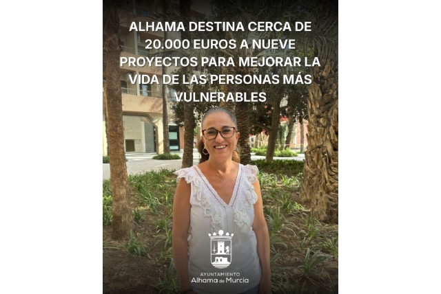 Alhama destina cerca de 20.000 euros a nueve proyectos para mejorar la vida de las personas más vulnerables