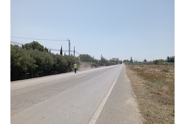 Continúan los trabajos de siega en caminos y carreteras municipales