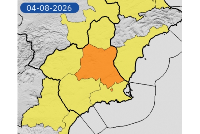 Aviso amarillo por temperaturas de hasta 38 ºC en Alhama entre las 13:00 y las 21:00 horas