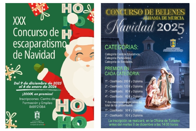 Arranca en Alhama la XXX edición del Concurso de Escaparatismo y el tradicional Concurso de Belenes 2025