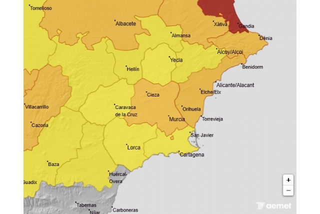 El aviso amarillo por altas temperaturas entra en vigor hoy a las 13:00 horas en Alhama de Murcia El aviso amarillo por altas temperaturas entra en vigor hoy a las 13:00 horas en Alhama de Murcia