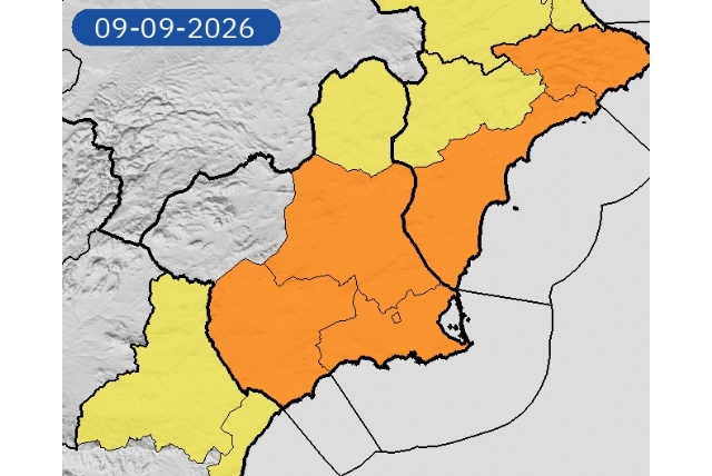 Alhama de Murcia permanecerá este miércoles en aviso naranja por tormentas