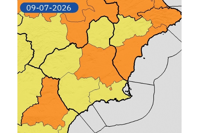 Aviso amarillo por temperaturas de hasta 39 ºC en Alhama entre las 13:00 y las 21:00 horas