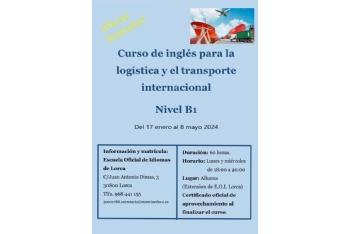 Curso de inglés para la logística y el transporte internacional. Nivel B1 (60 horas).