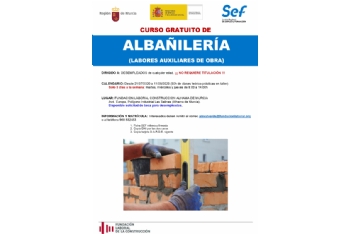 Curso gratuito de albañilería en la Fundación Laboral de la Construcción