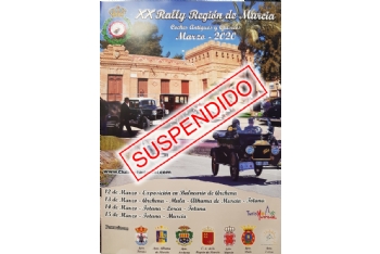 Se suspende el XX Rally Región de Murcia, previsto para este viernes