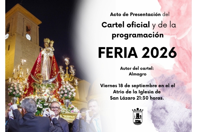 La Feria de Alhama 2026 descubre este viernes su cartel en una presentación abierta a todos