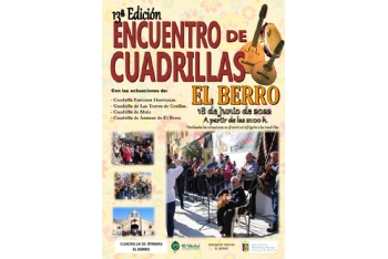 El Berro celebra la XIII edición de su Encuentro de Cuadrillas el sábado 18 de junio