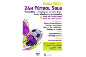 Ya puedes inscribirte en el torneo 24 horas fútbol sala de la Feria 2024