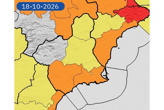 Alhama en alerta naranja este domingo por lluvias y tormentas Alhama en alerta naranja este domingo por lluvias y tormentas