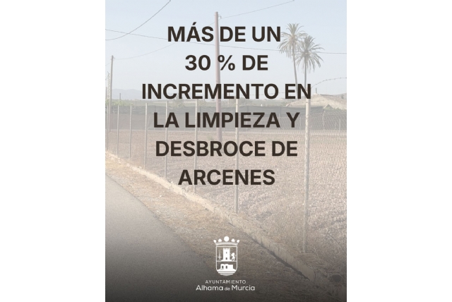 El Ayuntamiento incrementa más de un 30 % la limpieza de arcenes en caminos del municipio