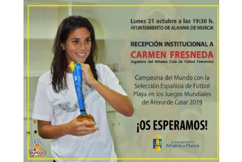 Recepción institucional a la futbolista Carmen Fresneda