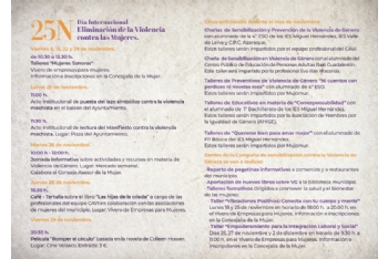 Programa de actividades para conmemorar el Día Internacional de la Eliminación de la Violencia contra la Mujer