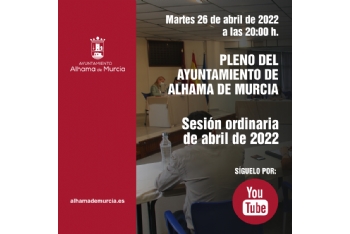 Convocatoria de Pleno: sesión ordinaria » martes 26 de abril de 2022