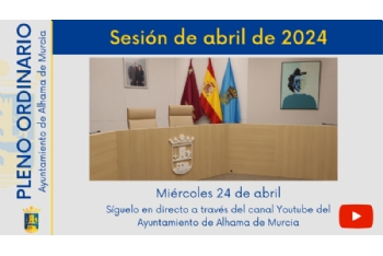 Convocatoria de Pleno Ordinario: miércoles de 24 de abril de 2024