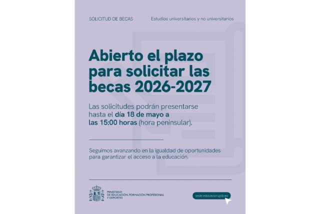 En marcha las becas MEC para el curso 2026-2027