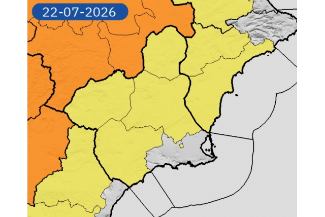 El aviso amarillo por altas temperaturas entra en vigor hoy a las 13:00 horas en Alhama de Murcia