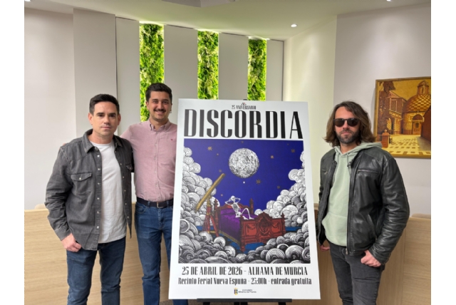 Discordia regresa a los escenarios en Alhama de Murcia con un concierto gratuito por su 25 aniversario