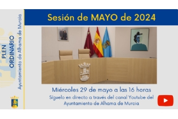 Convocatoria de Pleno Ordinario: miércoles de 29 de mayo de 2024