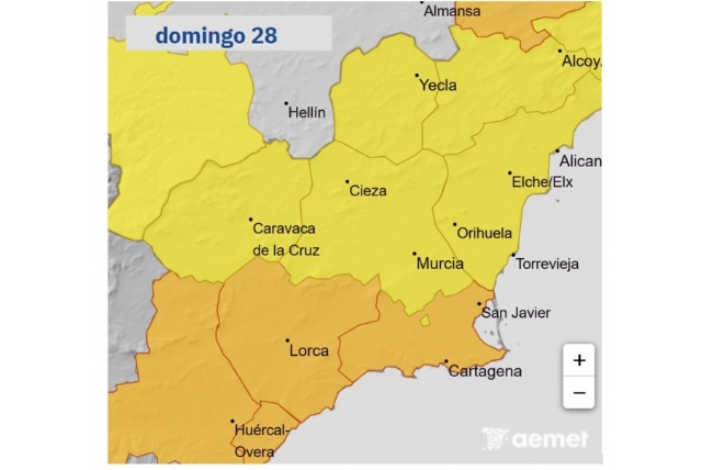 Alhama de Murcia activa la fase de preemergencia ante la alerta naranja por lluvias