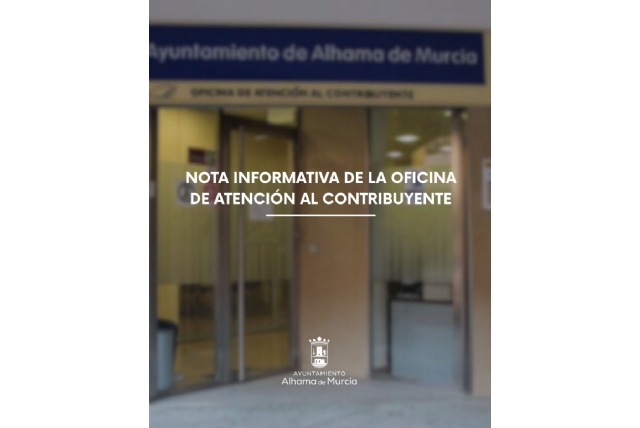 Últimos días para abonar los tributos municipales en periodo voluntario en Alhama