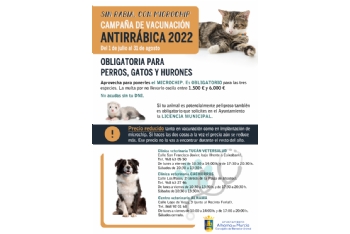 Campaña de vacunación antirrábica y microchip 2022