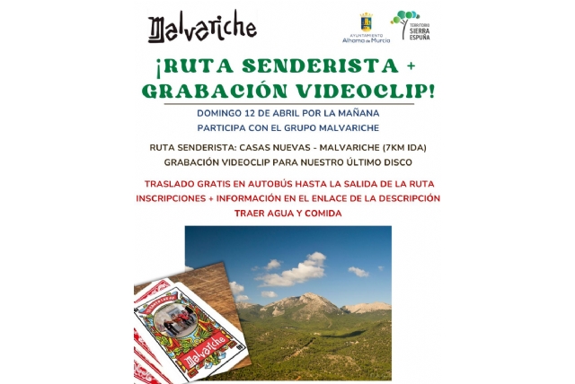El grupo Malvariche impulsa la grabación de un videoclip participativo en Sierra Espuña El grupo Malvariche impulsa la grabación de un videoclip participativo en Sierra Espuña