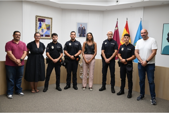 Tres nuevos agentes de Policía Local toman posesión en el Ayuntamiento de Alhama de Murcia