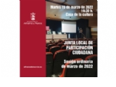 Convocatoria de la Junta Local de Participación Ciudadana: 15 de marzo de 2022