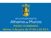 El Ayuntamiento de Alhama de Murcia invita a los vecinos a participar en el primer Pleno Ciudadano