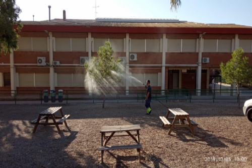 Fumigación colegios de Alhama
