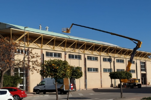 Arreglo cubierta pabellón Adolfo Suárez