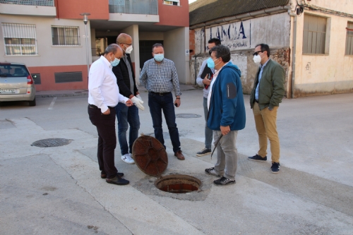 Obras calle Carmen López y Luis Rosales