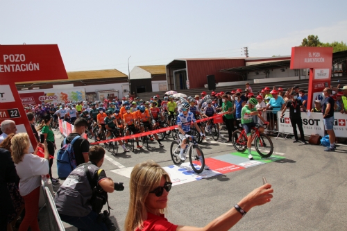 Salida de la 11ª etapa de La Vuelta Ciclista a España, desde ElPozo